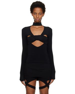 Ambush Col roulé noir à découpe en forme de cœur