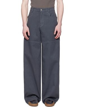 Serapis Salt Dyed Wide Sailor Trousers - Black