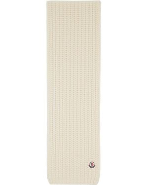 Moncler Off- Ribbed Scarf - Black
