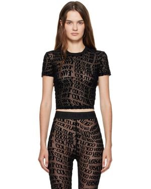 Versace Jeans Couture Tulle Flock Liquify T-Shirt - Black