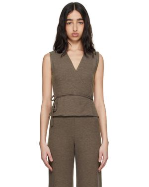 Leset ブラウン Lauren ラップ ベスト