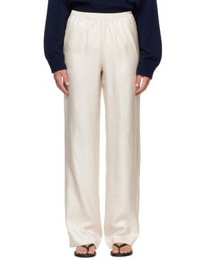 Loulou de Saison Off- Alera Lds Silk Twill Pants - White