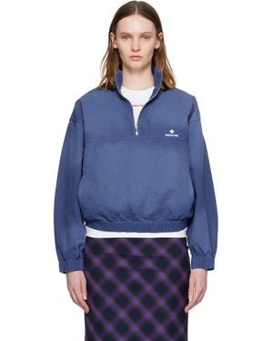 ShuShu/Tong Stand Neck Pullover Sweatshirt - Blue