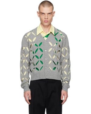 STEFAN COOKE Slashed Cardigan - Gray