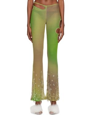 Gcds Khaki Sita Drops leggings - Green