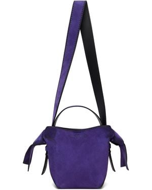 Acne Studios Musubi Mini Suede Crossbody Bag - Purple