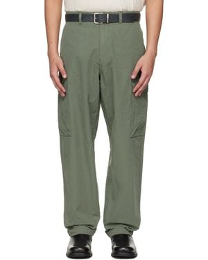 Barbour Khaki Spey Poplin Relaxed Cargo Trousers - Green