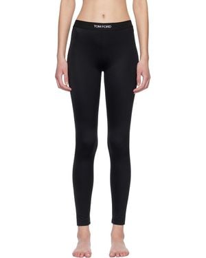 Tom Ford Lustrous Jersey Signature Leggings - Black