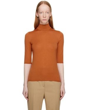 Max Mara Orange Unghia Turtleneck