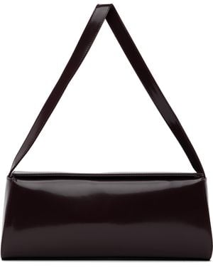 St. Agni Burgundy East West Baguette Bag - Black