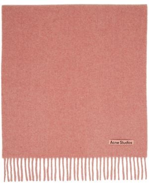 Acne Studios Fringe Wool Narrow Scarf - Pink
