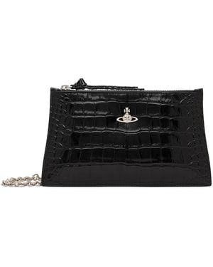 Vivienne Westwood Small Flat Zip Clutch - Black