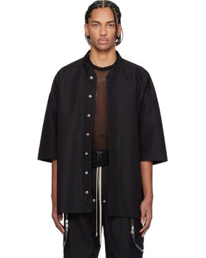 Rick Owens ブラック Temple Ss Jumbo Faun シャツ