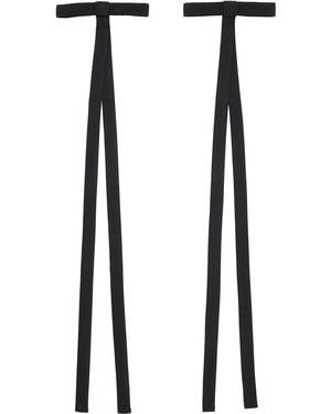 Sandy Liang Two-Pack Recital Bows Hair Clips - Black