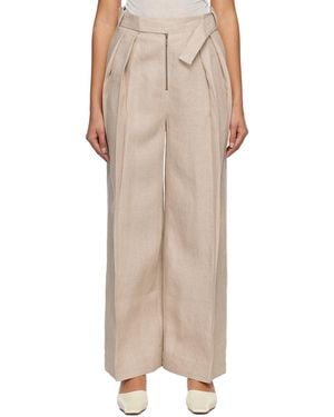 Subtle Le Nguyen Pleated Trousers - Natural