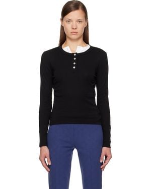 Flore Flore Jess Longsleeve Henley - Black
