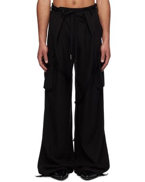 Ann Demeulemeester ブラック Iben カーゴパンツ