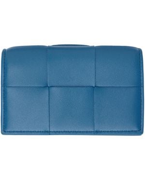 Bottega Veneta Blue Cassette Card Holder