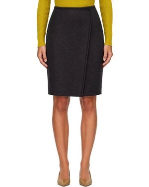 Rier Walker Wrap Midi Skirt - Black