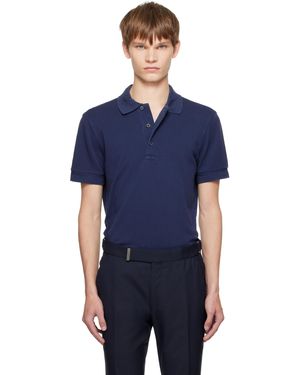 Tom Ford ブルー Piquet ポロシャツ