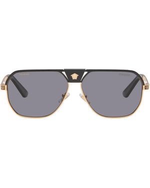 Versace Medusa Navigator Sunglasses - Grey