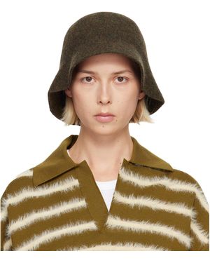 A.P.C. Khaki Cloche Bucket Hat - Green