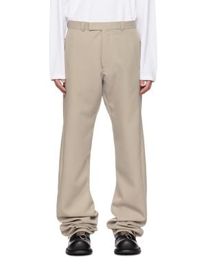 Martine Rose Beige Twist Seam Pants - Natural