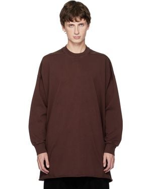 Rick Owens Burgundy Concordians Tommy Ls Sweatshirt - Red