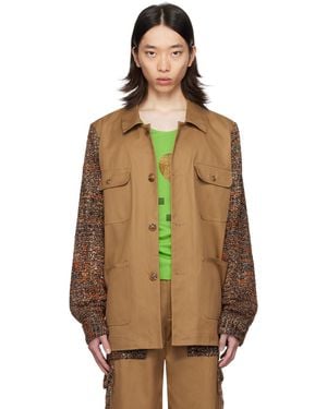Anna Sui Ssense Exclusive Tan Barn Jacket - Multicolour