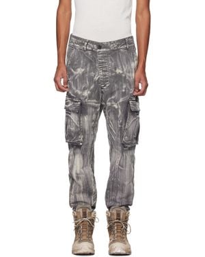 Boris Bidjan Saberi 11 グレー P21b デニム カーゴパンツ - ブラック