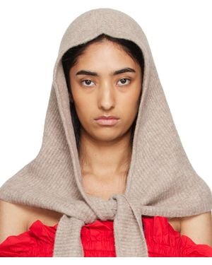 Ganni Soft Wool Balaclava - Red