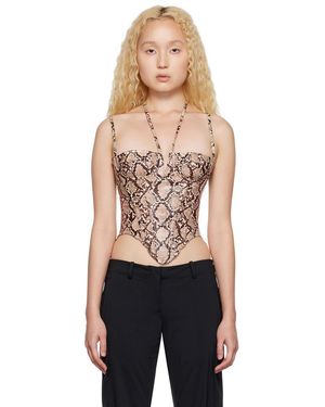 Miaou Beige Aphex Tank Top - Black