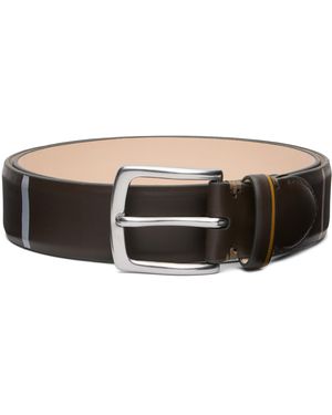 Paul Smith Ceinture Brune À Rayures - Noir