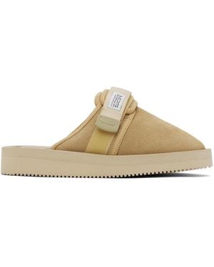 Suicoke ベージュ Zavo-Vs スリッパ - ブラック
