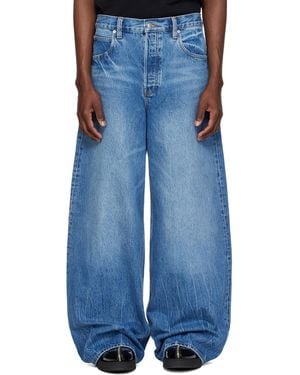 Alexander Wang Surge Low Rise Wide Leg Jeans - Blue