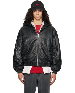 424 Padded Leather Jacket - Black