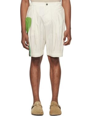 Homme Plissé Issey Miyake Homme Plissé Issey Miyake Off- Cascade Picturesque Shorts - Natural