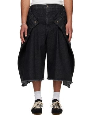 Lu'u Dan Denim Maxi Shorts - Black