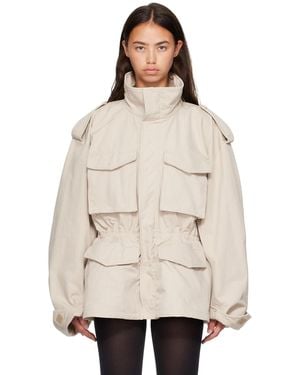 Balenciaga Hourglass Parka - Natural