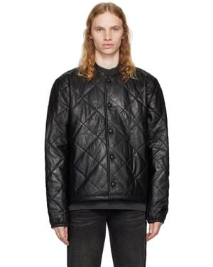 Ksubi Quilted Lambskin Bomber Jacket - Black