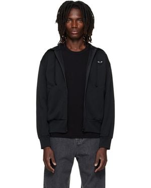 COMME DES GARÇONS PLAY Heart Emblem Zip Hoodie - Black