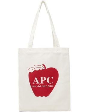 A.P.C. Lou Pomme Tote - White
