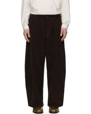 Studio Nicholson Corduroy Wide Leg Pants - Black