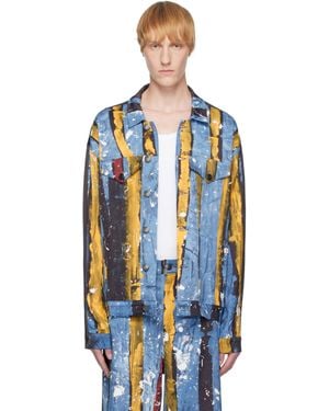 Charles Jeffrey Silky Oversized 'Denim' Jacket - Blue