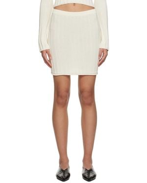 Filippa K Off-white Rib Miniskirt