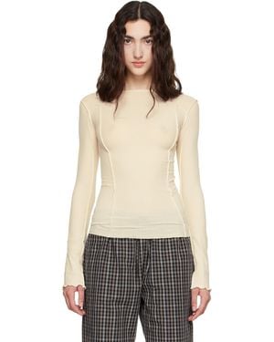 Baserange Off- Omato Long Sleeve T-Shirt - Natural