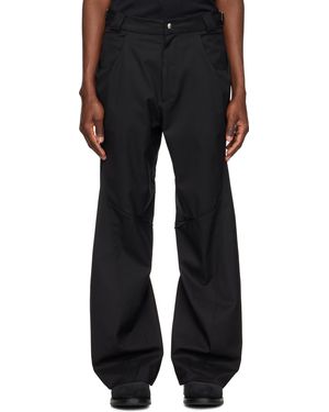 CMMAWEAR Pantalon Drapé Noir À Pinces