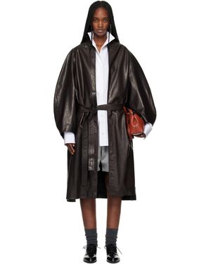 Fear Of God Belted Leather Coat - Black