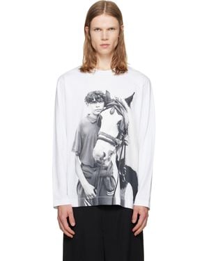 Simone Rocha 'Pony Kid' Print Long Sleeve T-Shirt - White