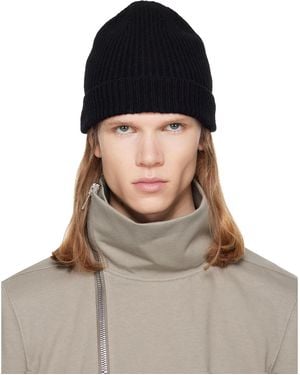Rick Owens Tower Ribbed Beanie - Brown